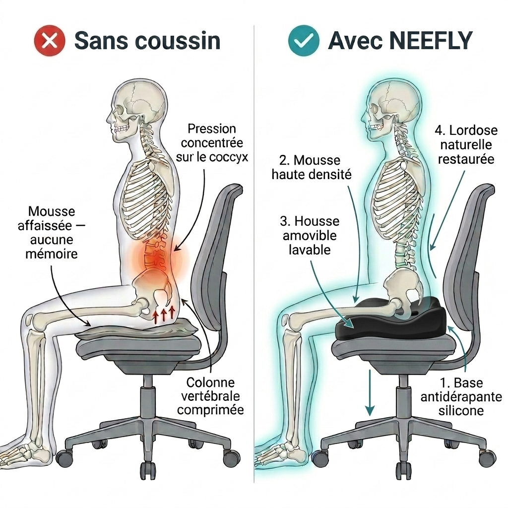 Coussin Coccyx & Lombaire · NEEFLY™
